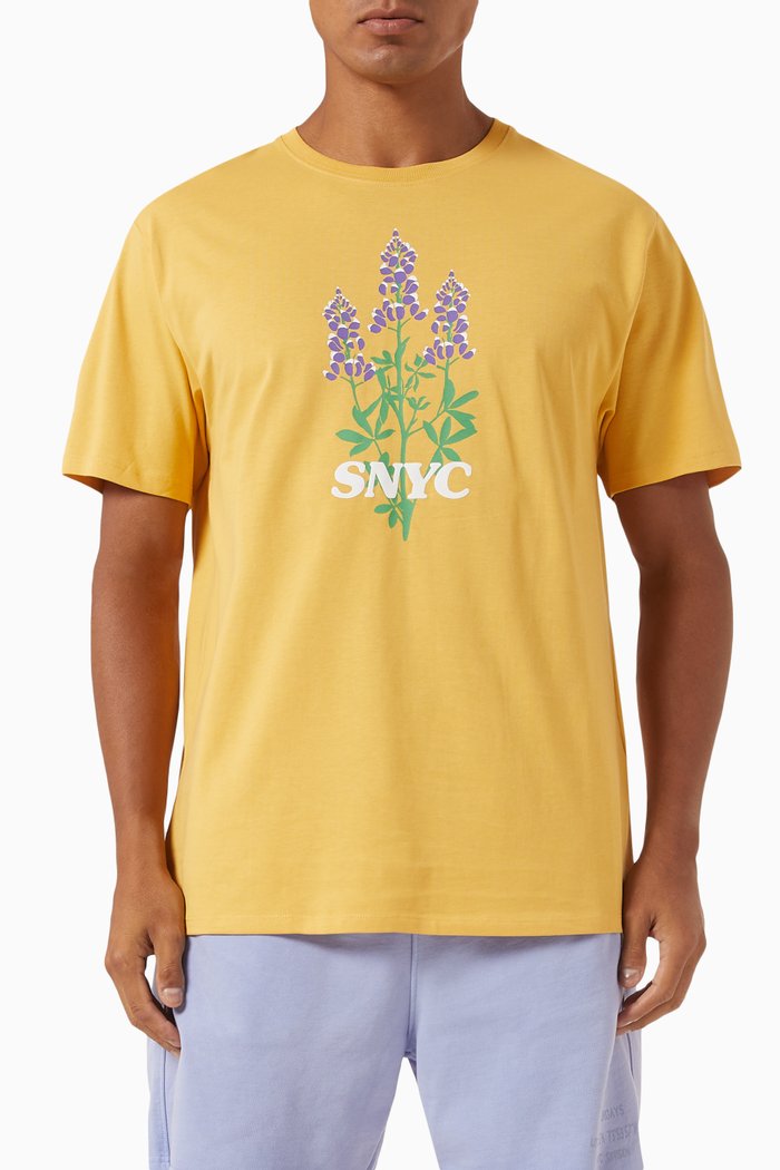 

Blue Bonnets T-shirt in Cotton Jersey, Yellow