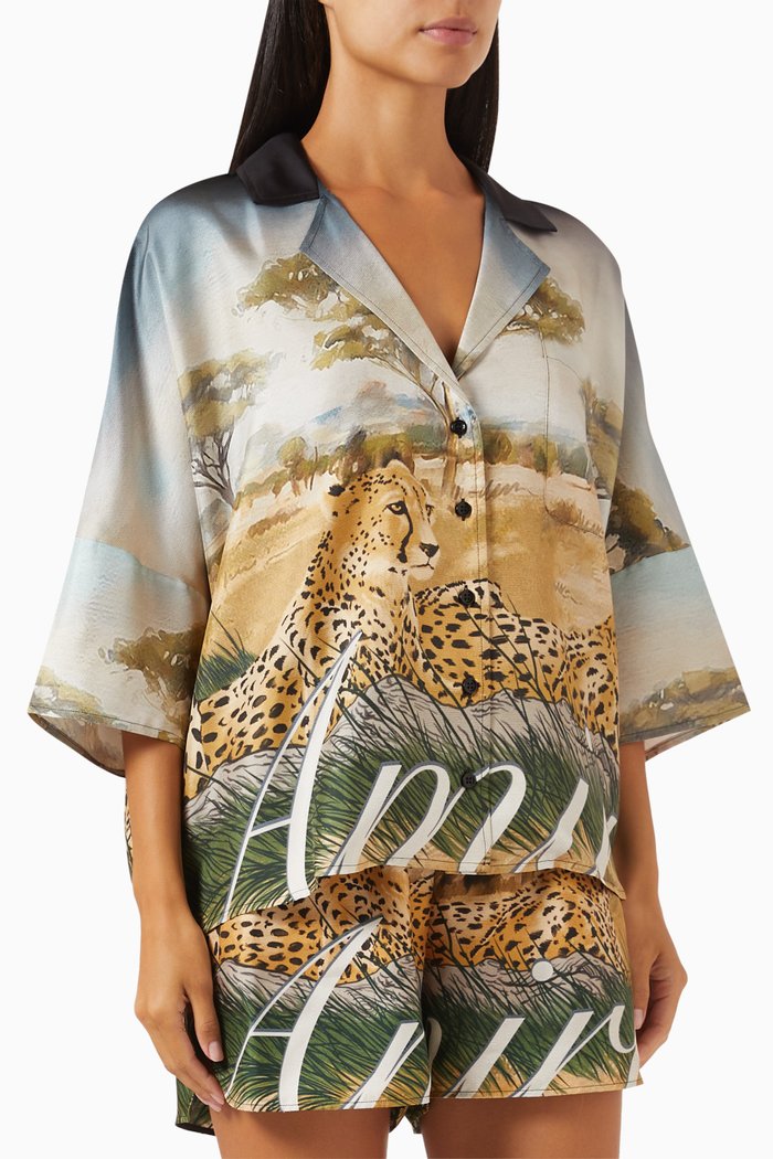 

Cheetah Shirt in Silk, Multicolour