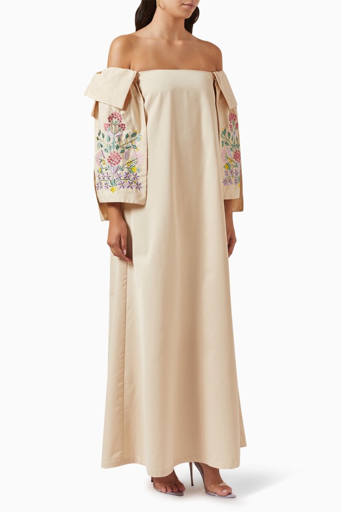 

Off-Shoulder Dress, Neutral