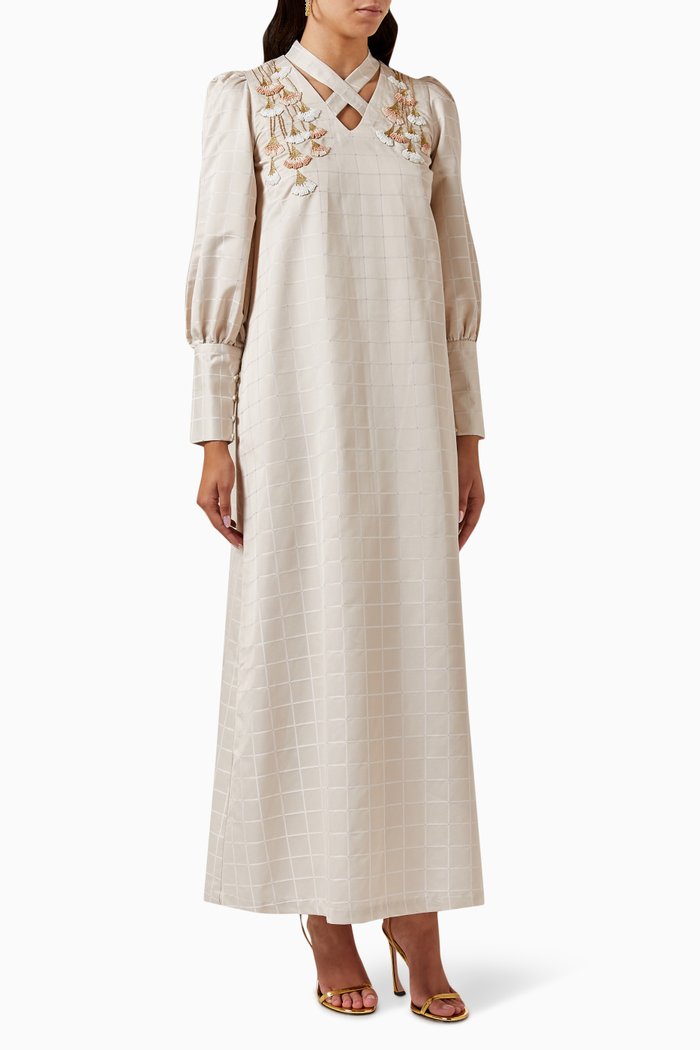 

Embroidered Dress, Neutral