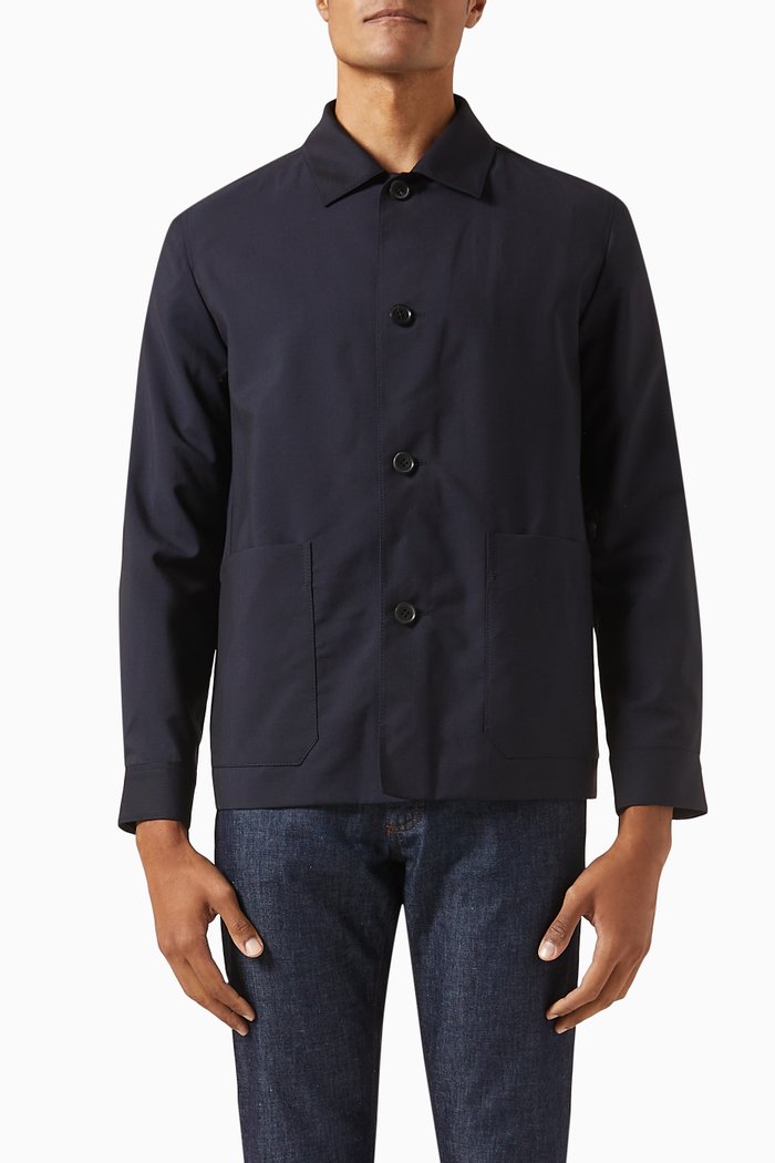 

Chore Jacket in Wool & Mohair, Blue