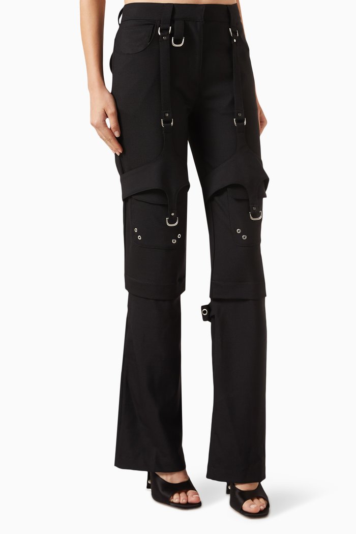 

Cargo Pants in Stretch-wool, Black