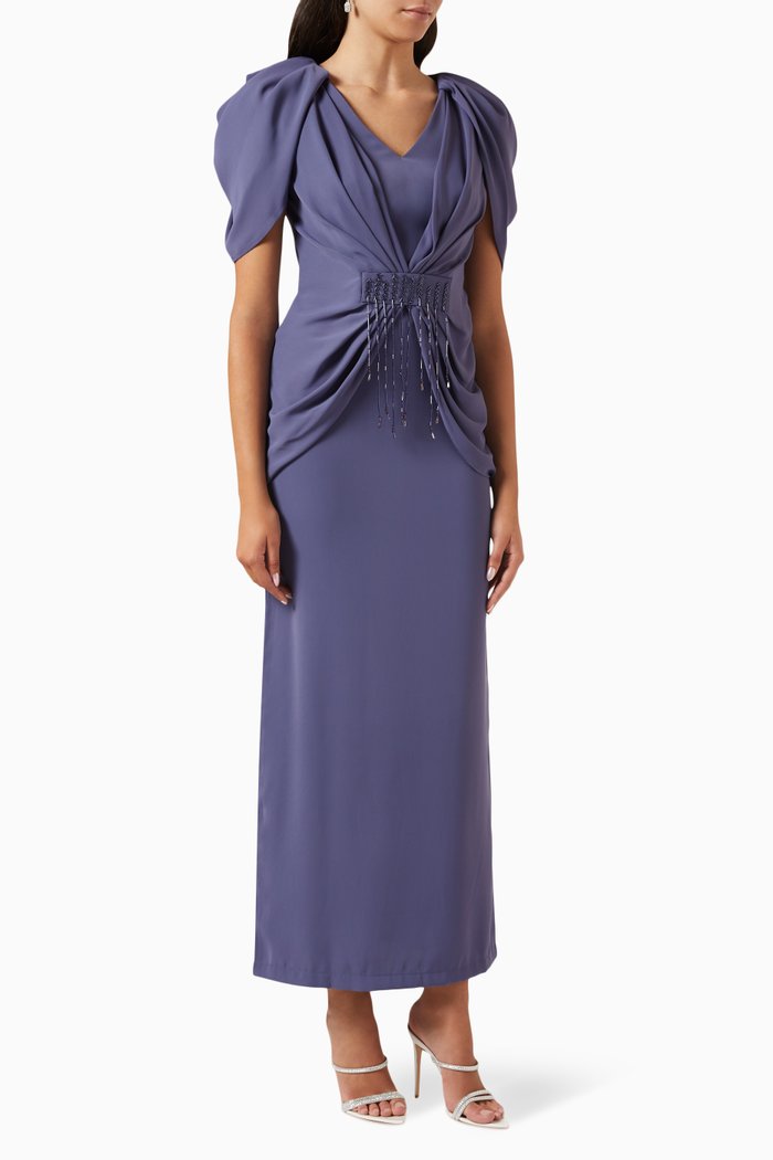 

Draped Dress, Blue