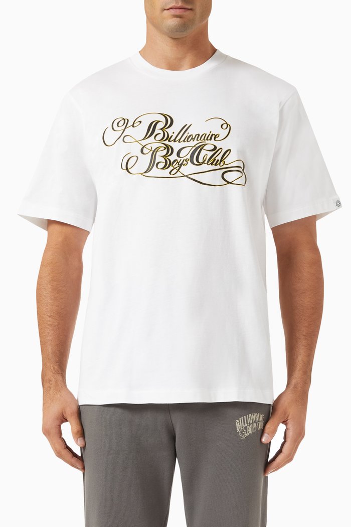 

Calligraphy-print T-shirt in Cotton-jersey, White