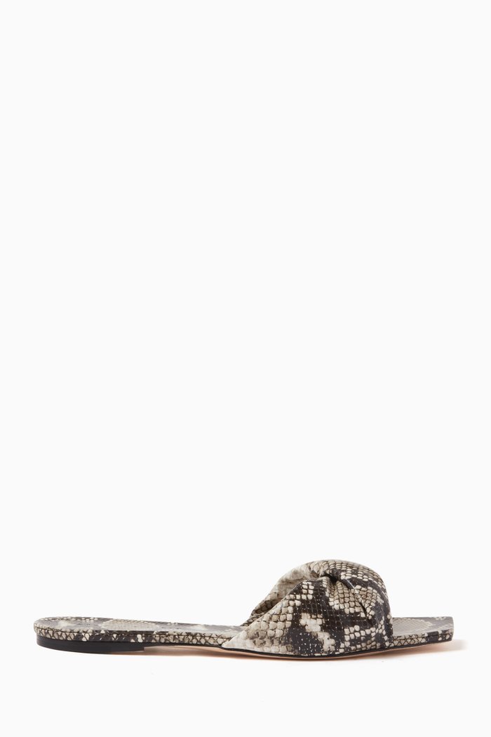 

Twisted Front Sandals in Nappa Leather, Neutral