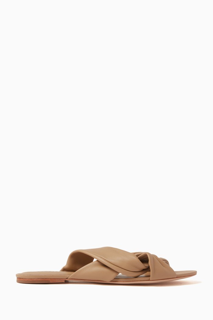 

Loop Criss-Cross Sandals in Sheep Leather, Neutral