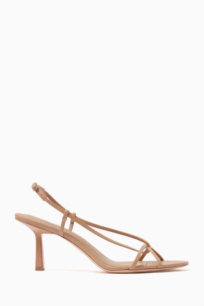 

Entwined 70 Strappy Sandals in Nappa Leather, Neutral