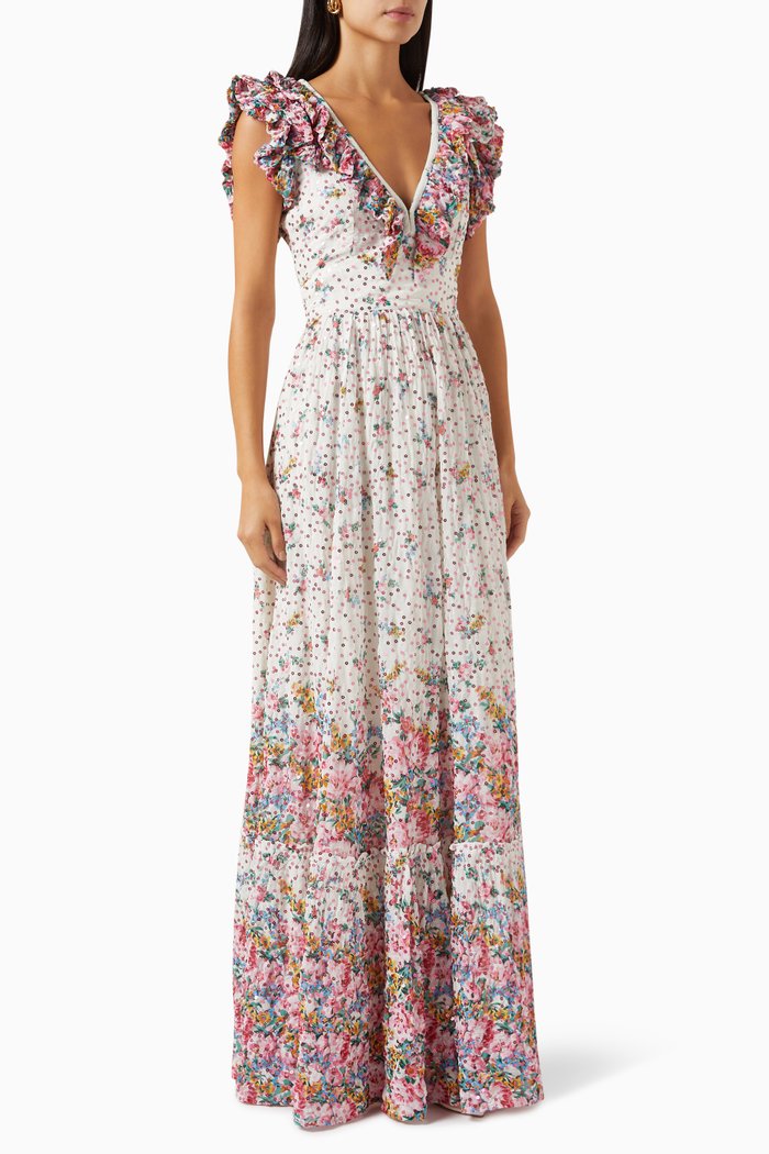 

Sequin-embellished Dress in Georgette, Pink