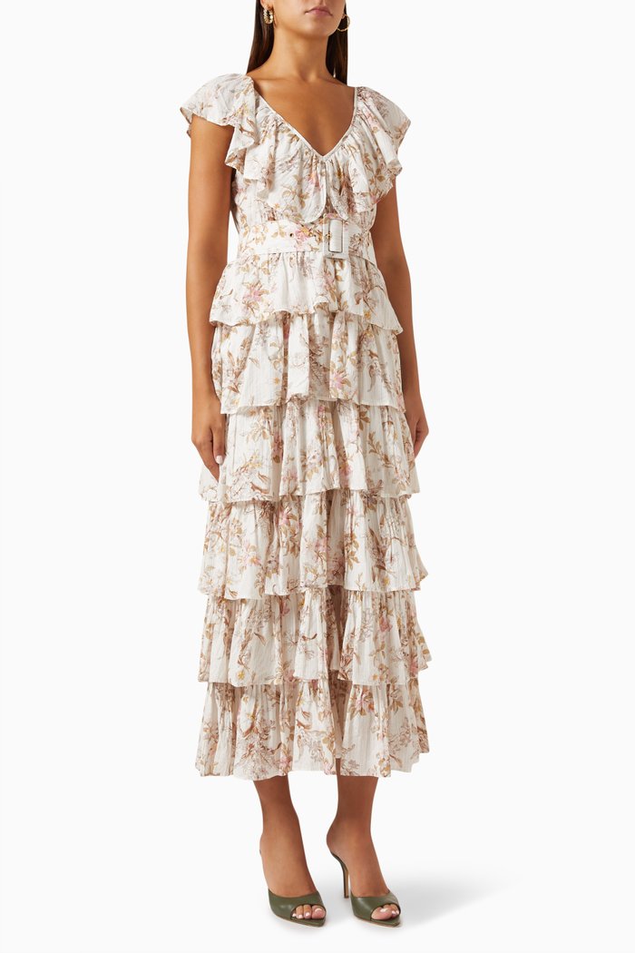 

Bohemian Maxi Dress in Viscose-blend, Pink