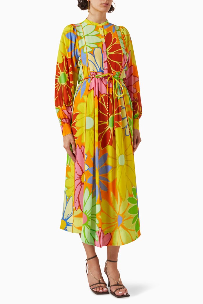 

Florentina Midi Dress in Eco-rayon, Multicolour