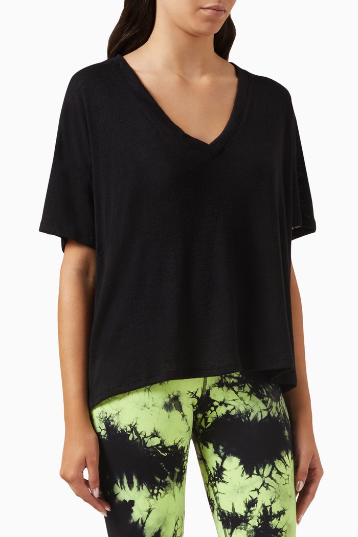 

Chase T-shirt in Brushed Slub-jersey, Black