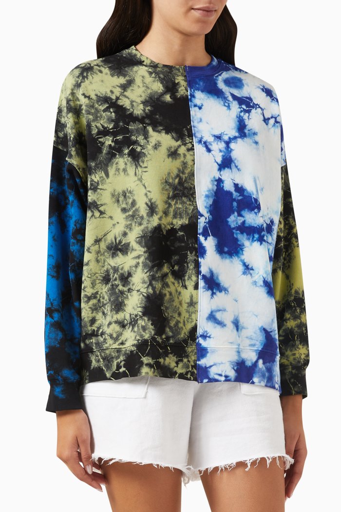 

Bhodi Tie-dye Sweatshirt in Cotton-fleece, Blue