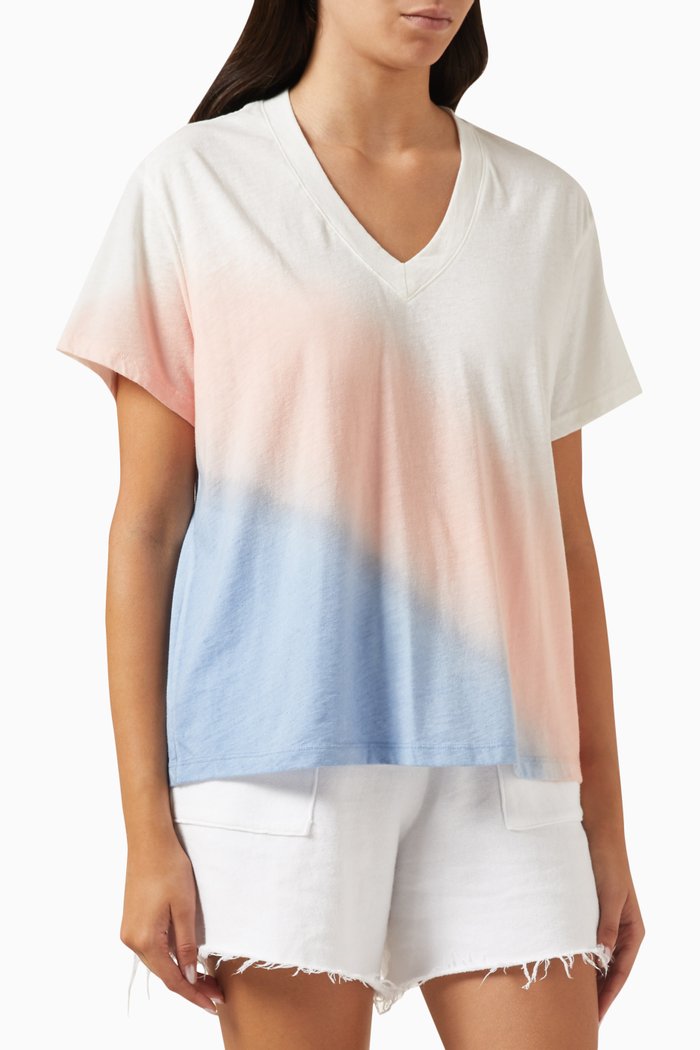 

Paige Tie-dye T-shirt in Cotton-blend Jersey, Multicolour