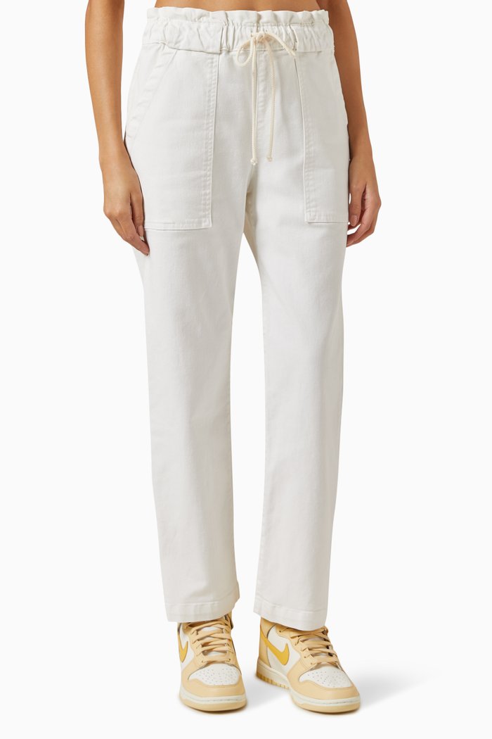 Easy Utility Pants in Stretch-twill, White
