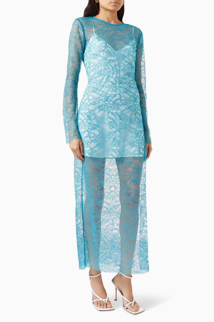 

Priscilla Dress in Lace, Blue