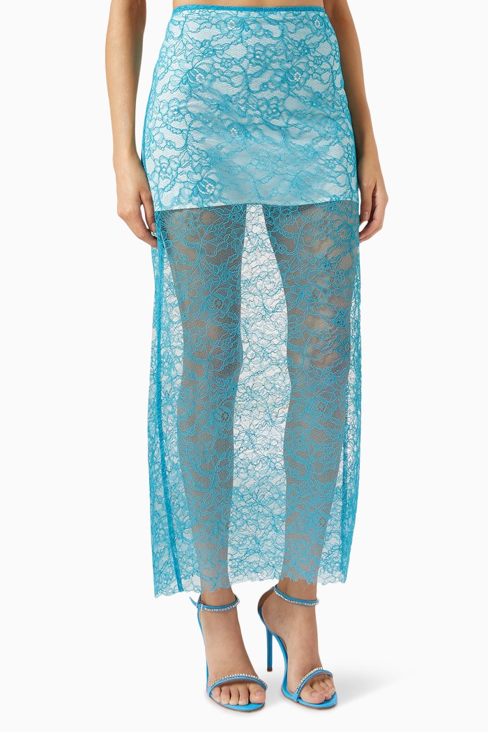 

Carmela Skirt in Lace, Blue
