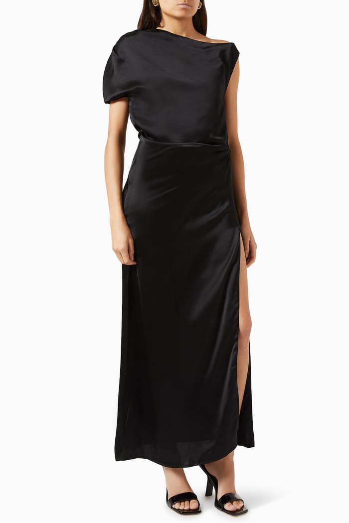 

Idy Dress in Satin, Black