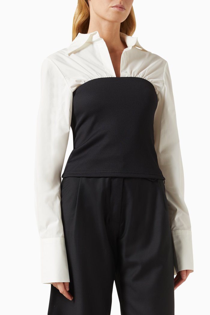

Pippa Top in Organic Cotton-blend, White