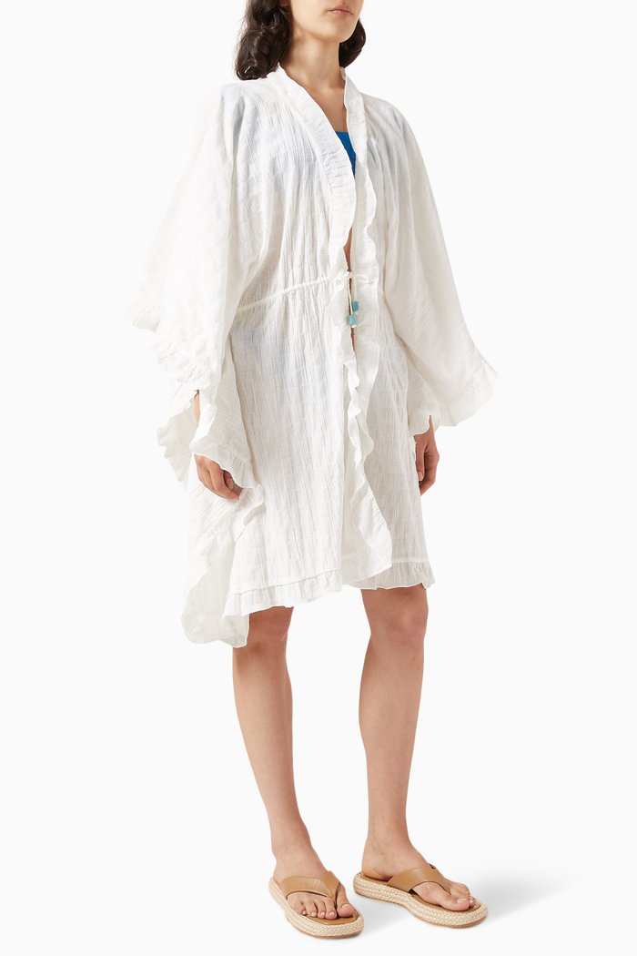 

Nilo Kaftan in Silk-Blend, White