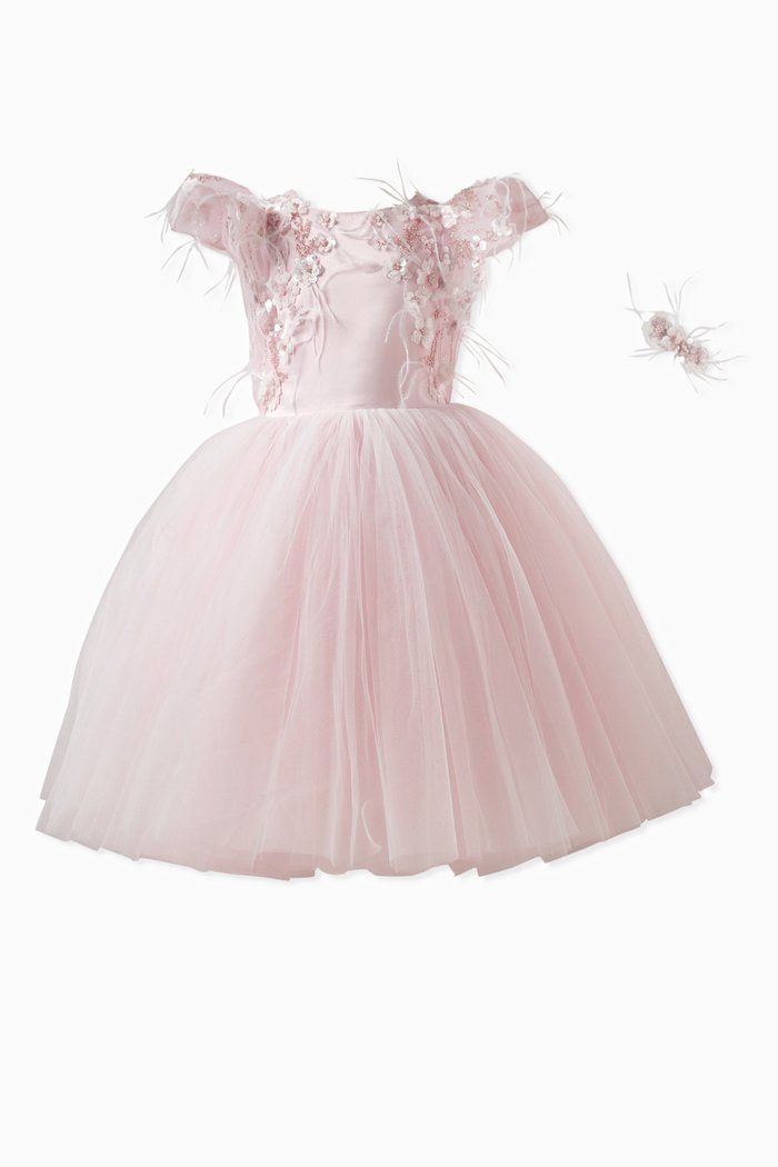 

Floral Tulle Dress, Pink