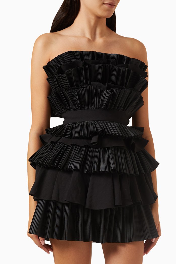 

Elsher Mini Dress in Viscose Blend, Black