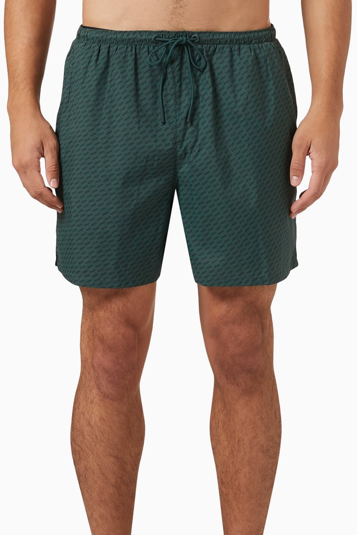 

Monogram Active Swim Shorts in Nylon, Green