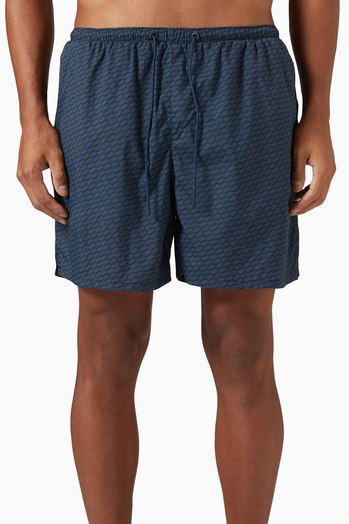 

Monogram Active Swim Shorts in Nylon, Blue