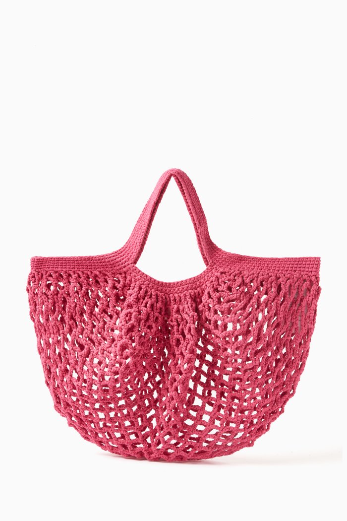 

Large Maximum Net Bag in Recycled Cotton, Pink