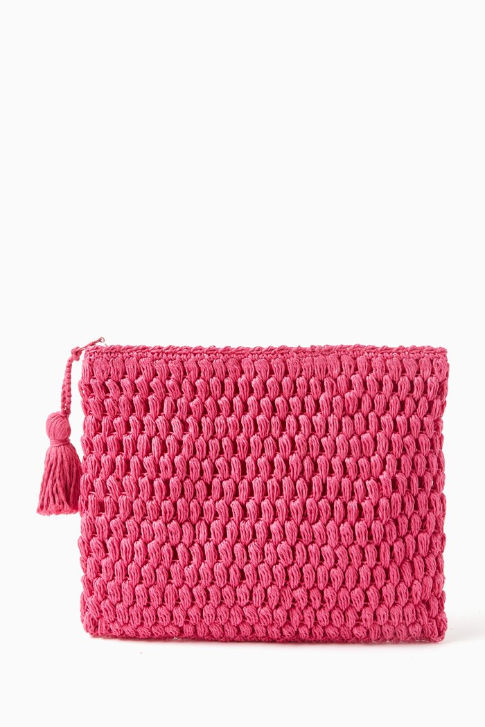 

Puffy Clutch in Cotton Crochet, Pink