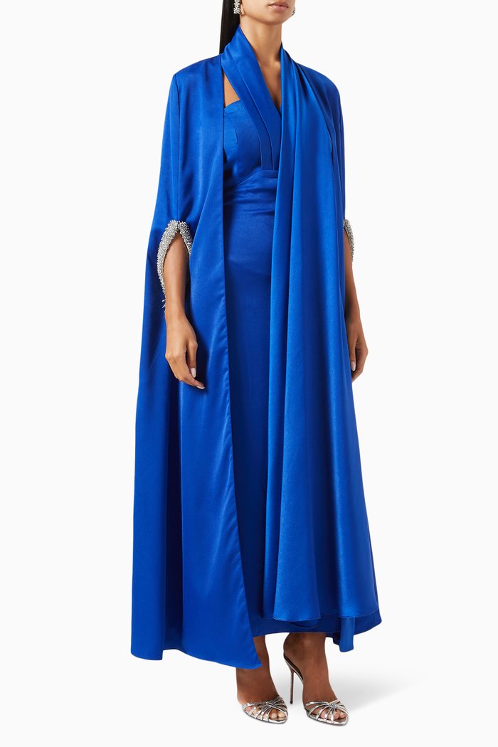 

2-piece Noor Dress Set in Crepe, Blue
