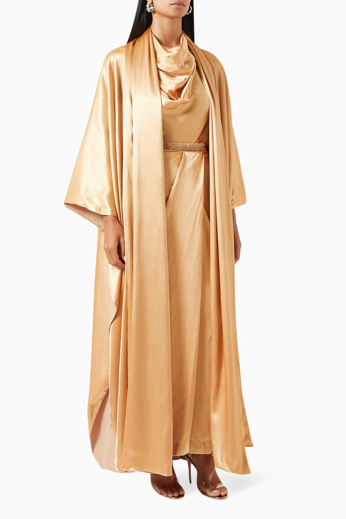 

Hana Three-piece Set in Crepe-satin, Gold