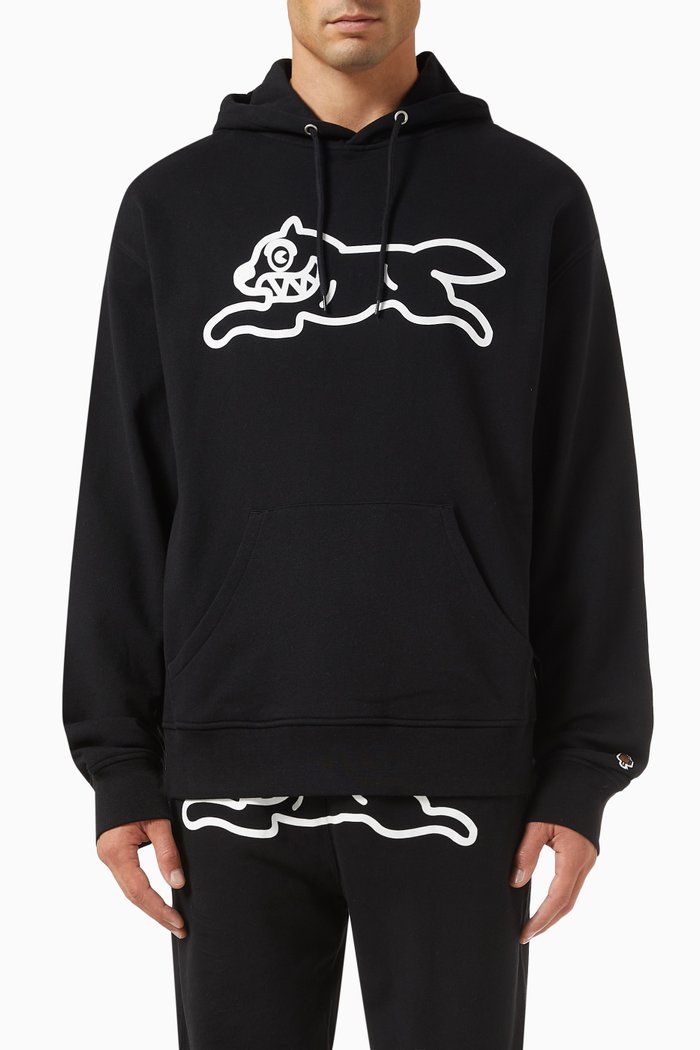 

Running Dog Hoodie in Cotton-jersey, Black