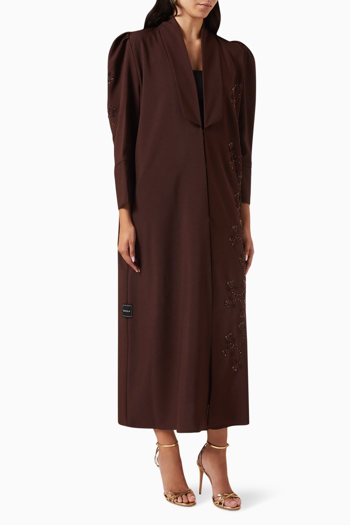 

Embroidered Abaya, Brown