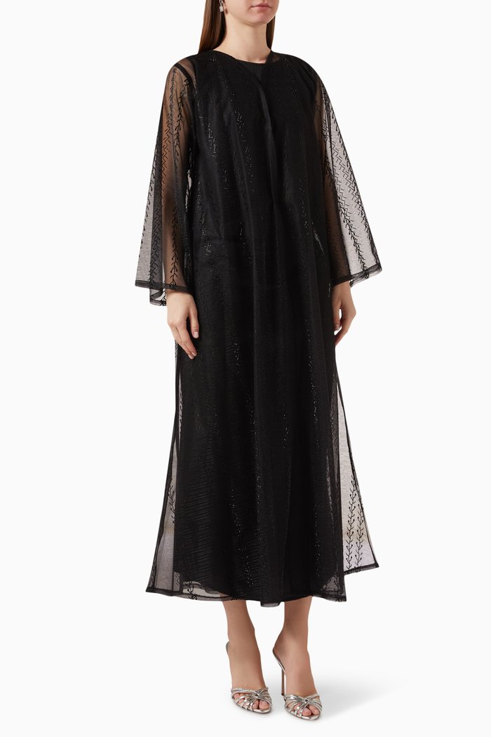 

Embroidered Abaya, Black