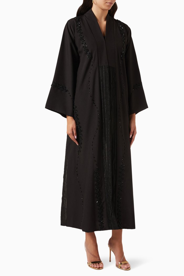 Embroidered Abaya, Black