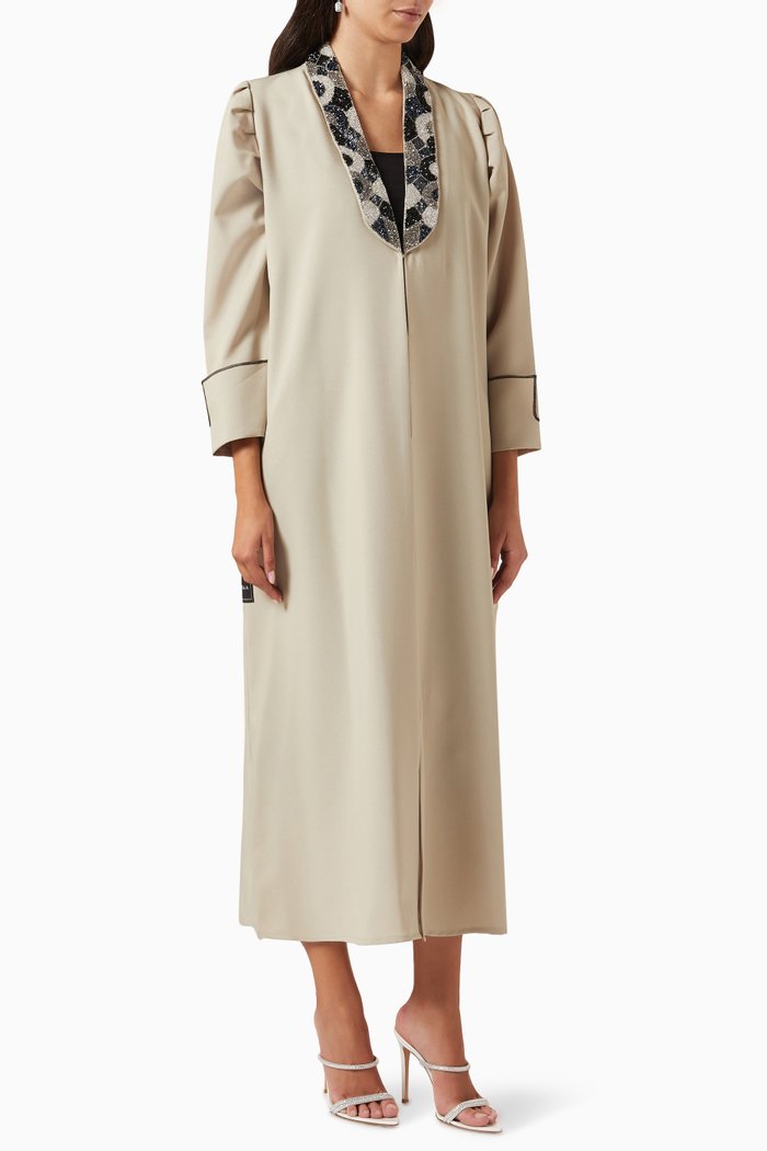 

Beaded Abaya, Gold