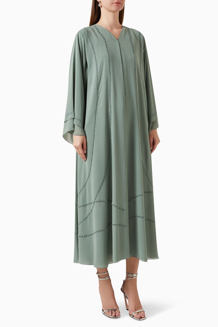 

Embroidered Abaya, Green
