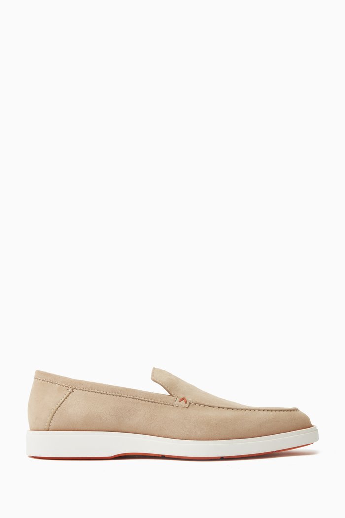 

Drain Loafers in Suede, Neutral