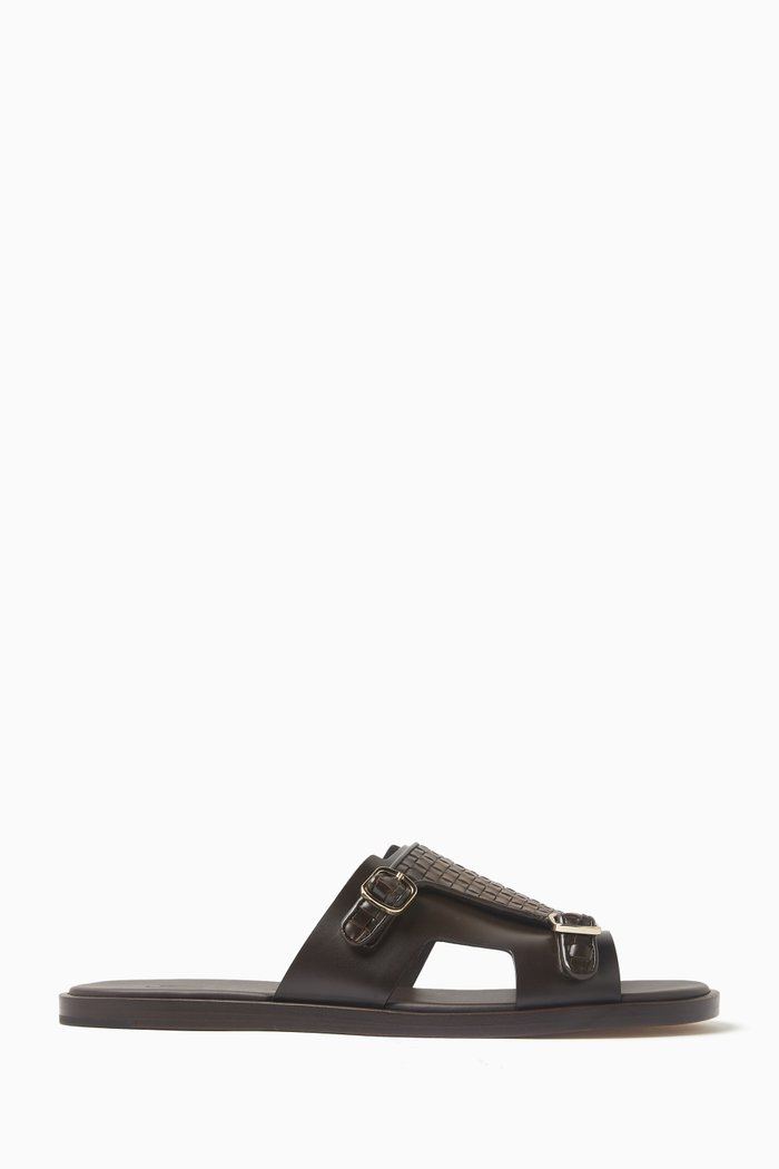 

Duo Sandals in Calf Leather, Brown