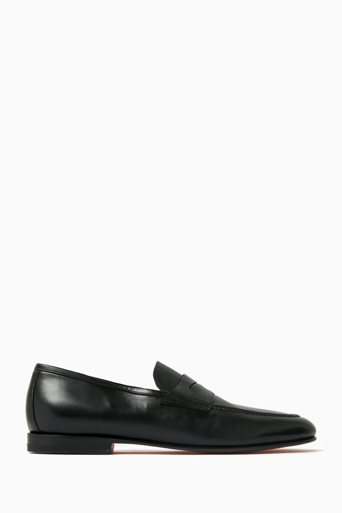 

Perfect Penny Loafers in Calf Leather, Black