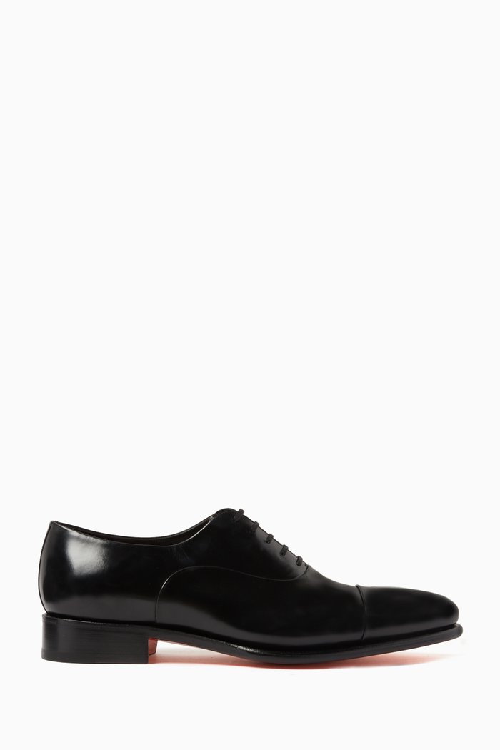 

Isaac Oxford Shoes in Calf Leather, Black