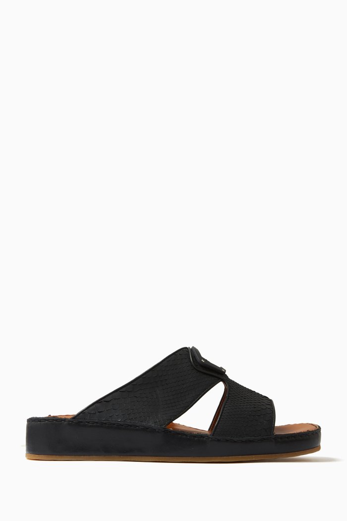

Peninsula Sandals in Python, Black