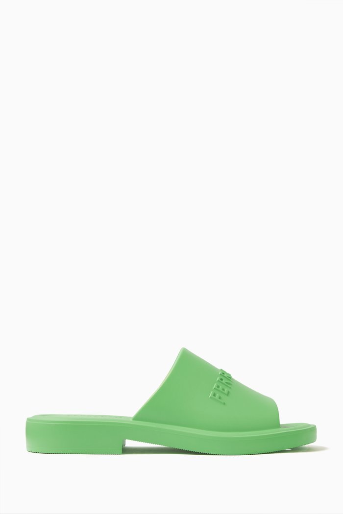 

Giuneva Slides in Rubber, Green