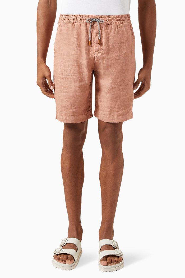 

Classic Shorts in Linen, Orange