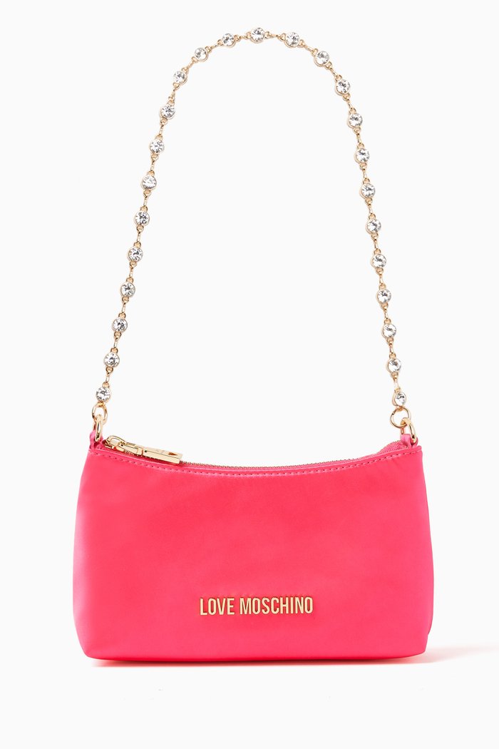 

Smart Daily Shoulder Bag in Satin, Pink