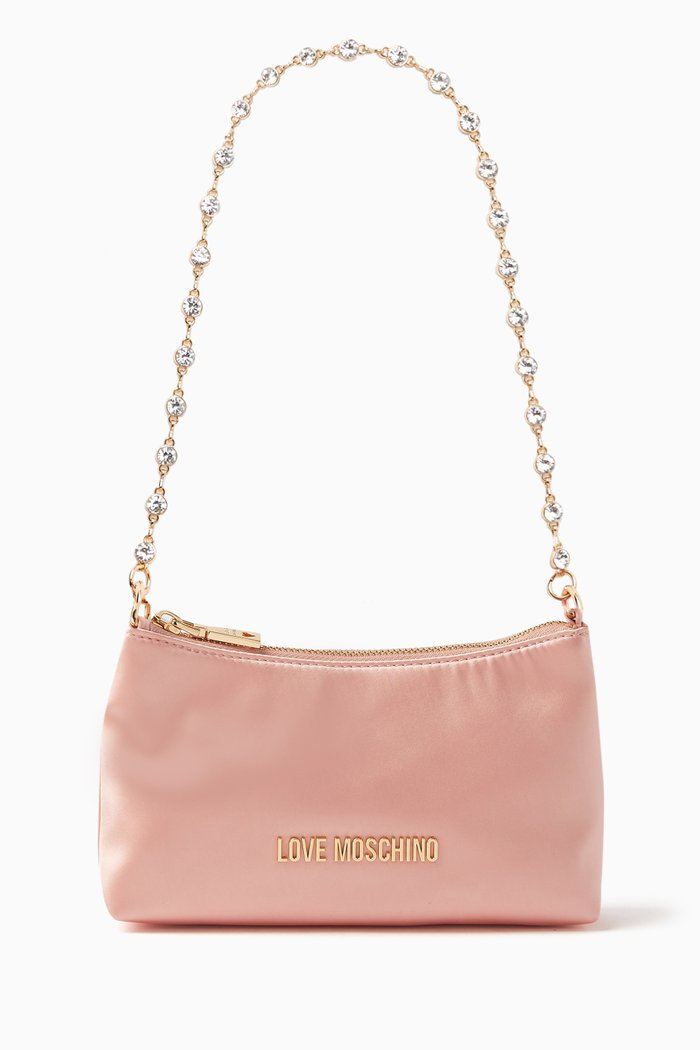 

Smart Daily Shoulder Bag in Satin, Pink