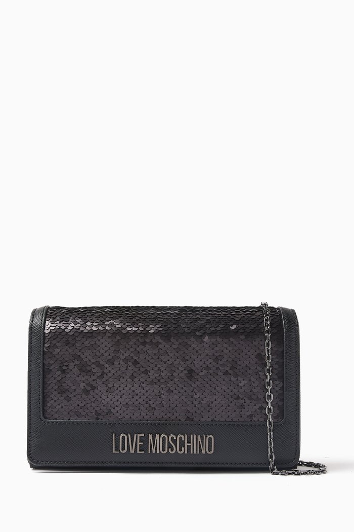 

Daily Crossbody Bag in Sequins, Black