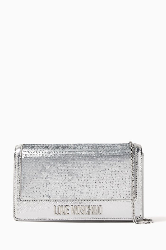 

Daily Crossbody Bag in Sequins, Silver