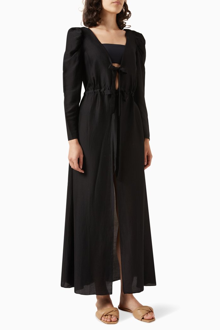 

Darina Maxi Dress in Silk-Blend, Black