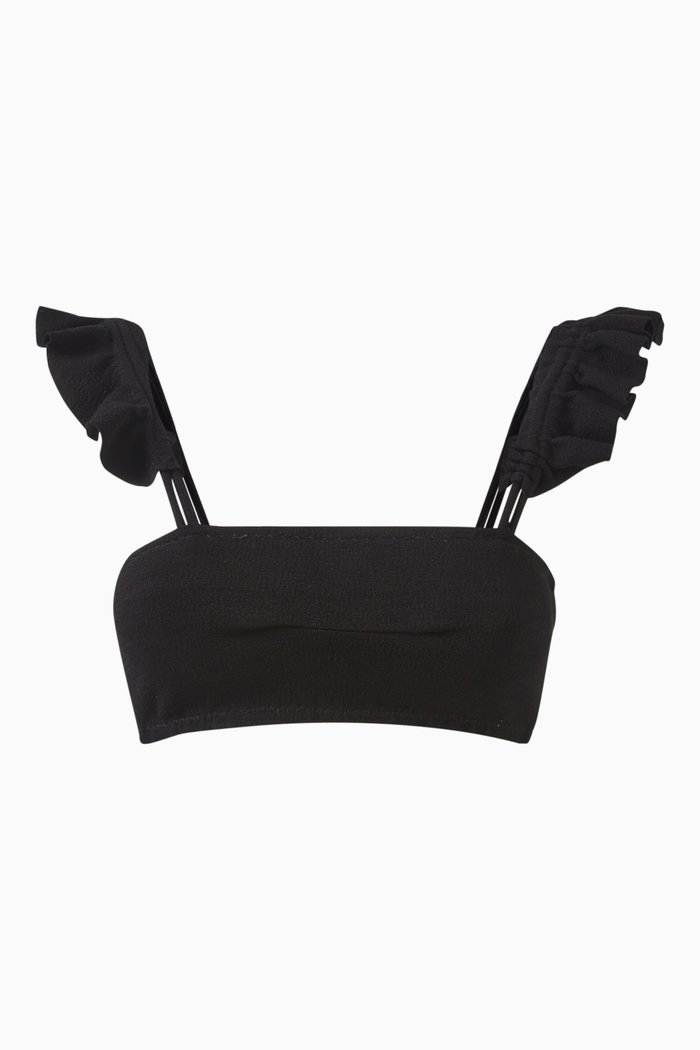 

Zarbo Bikini Top in Polyamide-Blend, Black